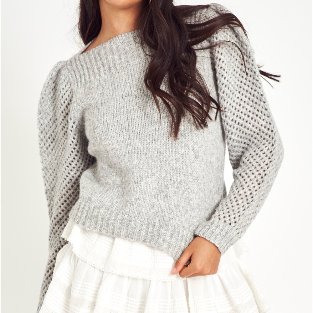 LoveShackFancy Rosie Heritage Pullover Sweater, Size M